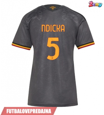 Lacne Ženy Futbalové dres AS Roma Evan Ndicka #5 2026-27 Krátky Rukáv - Tretina